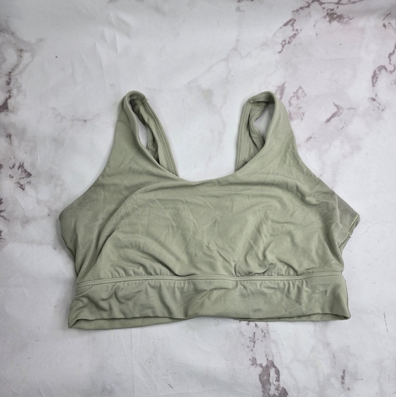 Aerie Bra XXL Women Green Square Neck Tank Bralette Sports Soft V Back - Picture 1 of 8